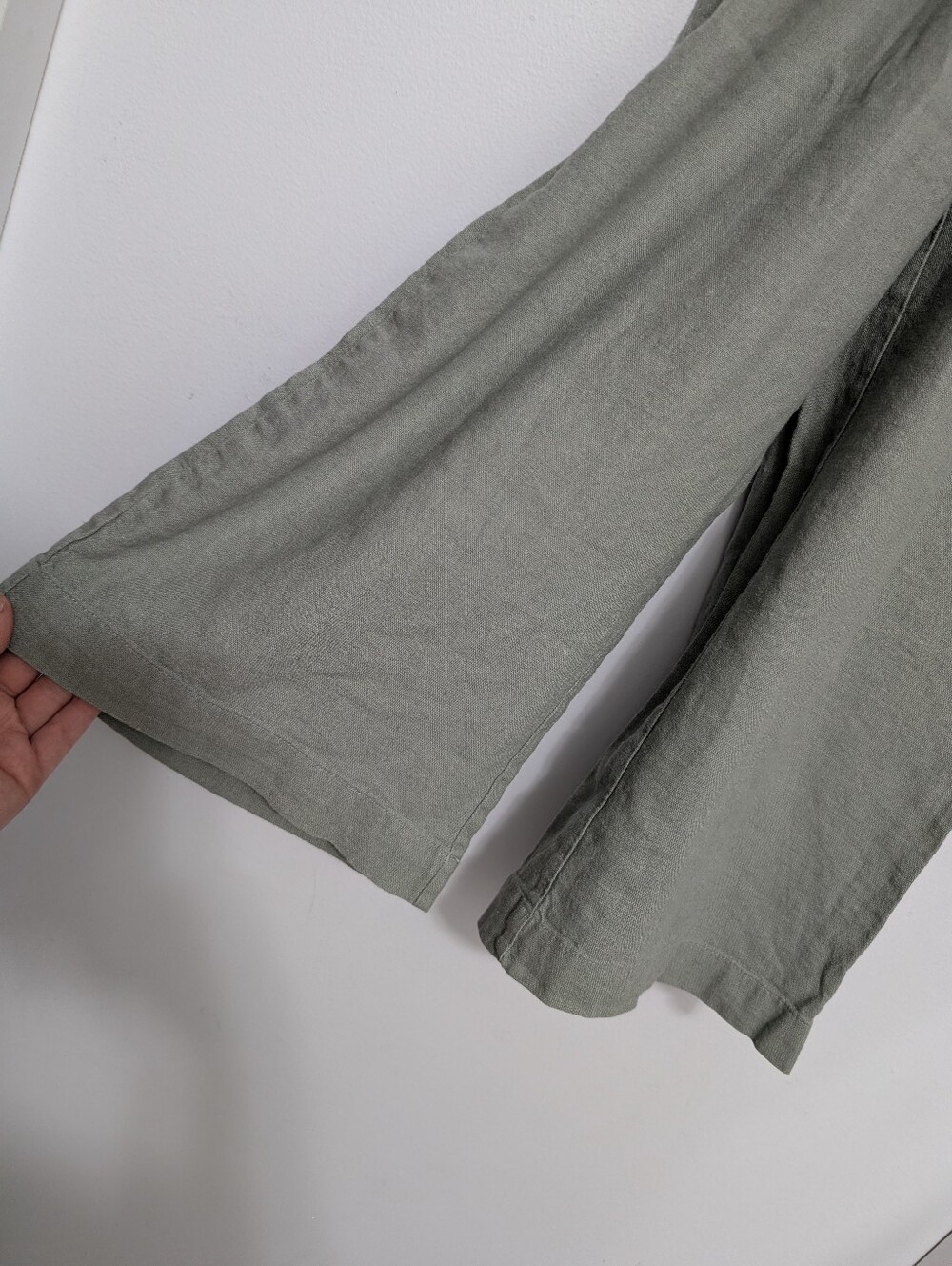 Women's Wide-Leg Pull-On Pants in Sage Green - Picture 4 of 16